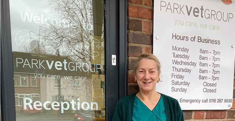 lucy RVN celebrates 50 years at park vet group in staffordshire